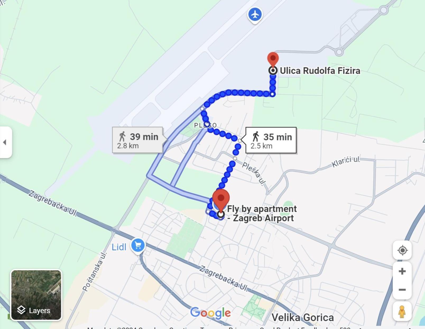 ווליקה גוריצה Fly By Suite - Zagreb Airport - 0-24H Self Check In&Out - Parking On Site מראה חיצוני תמונה